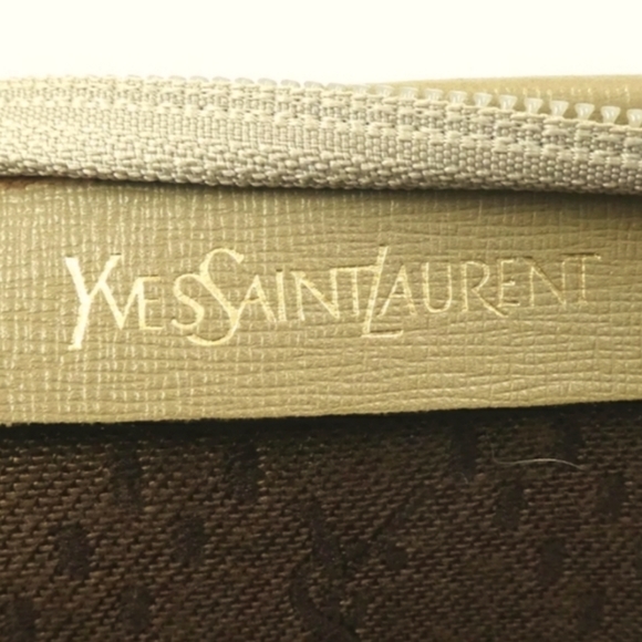 AUTHENTIC YVES SAINT LAURENT POUCH PVC/LEATHER - Picture 7 of 9